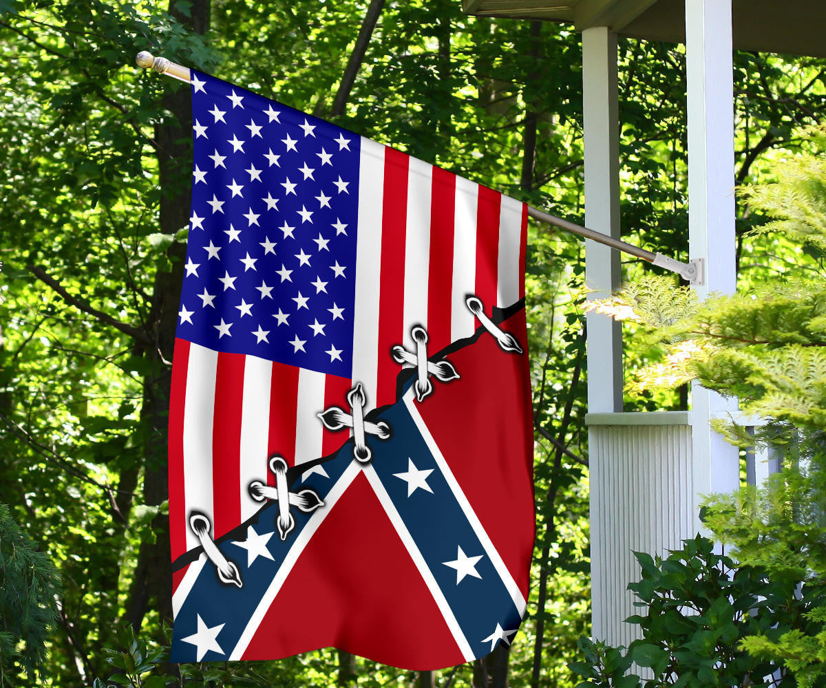 USA And Civil War Flag Civil War States Of America Flag Patriotic Merch Lawn Decor USA And Civil War Flag Civil War States Of America Flag Patriotic Merch Lawn Decor