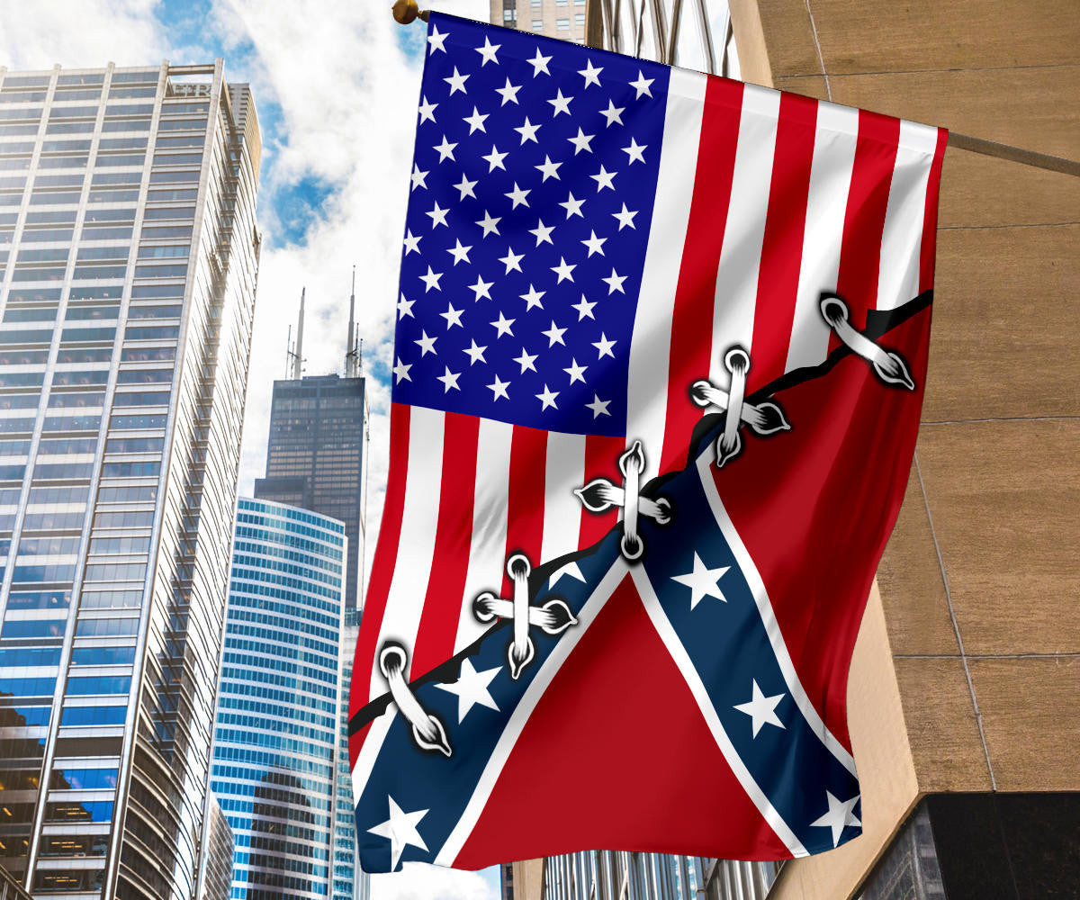 USA And Civil War Flag Civil War States Of America Flag Patriotic Merch Lawn Decor USA And Civil War Flag Civil War States Of America Flag Patriotic Merch Lawn Decor