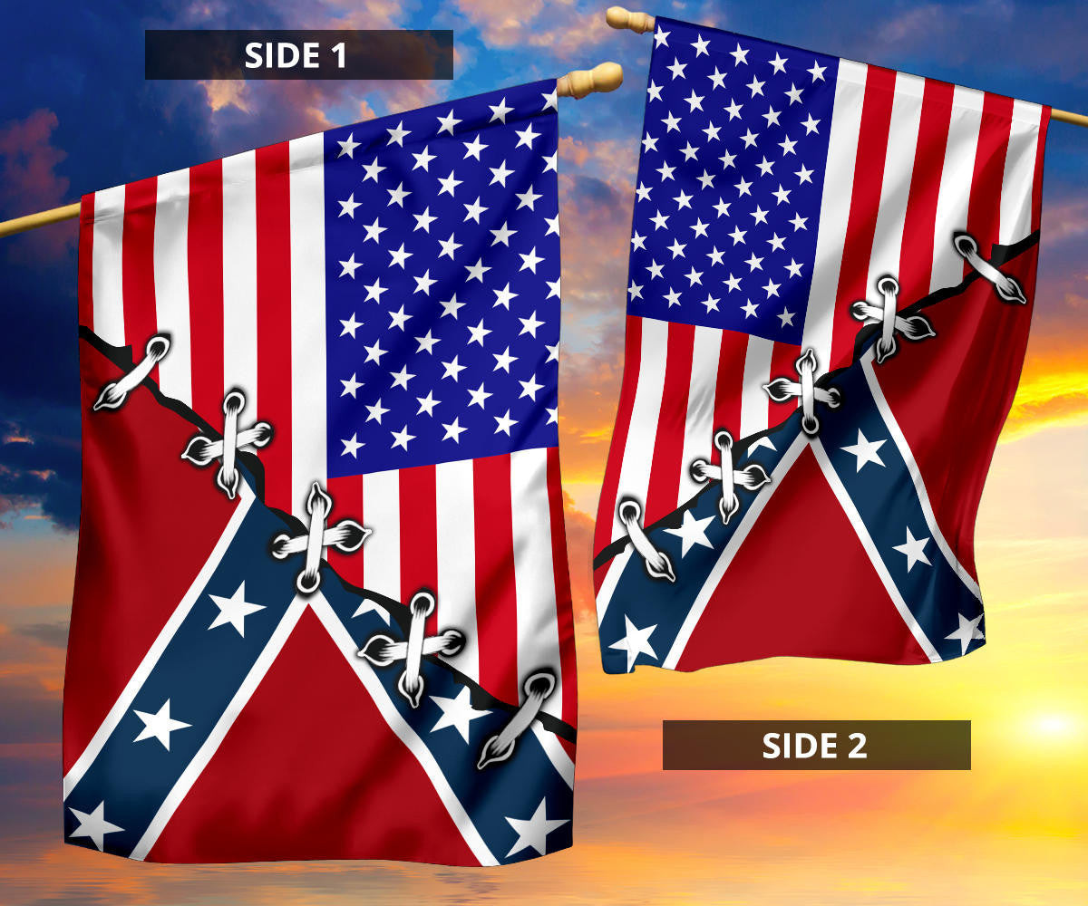 USA And Civil War Flag Civil War States Of America Flag Patriotic Merch Lawn Decor USA And Civil War Flag Civil War States Of America Flag Patriotic Merch Lawn Decor