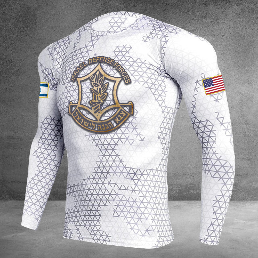 USA I Stand With Israel Camo Rash Guard Stop War Israel Sportswear Israeli Apparel IDF Merch USA I Stand With Israel Camo Rash Guard Stop War Israel Sportswear Israeli Apparel IDF Merch