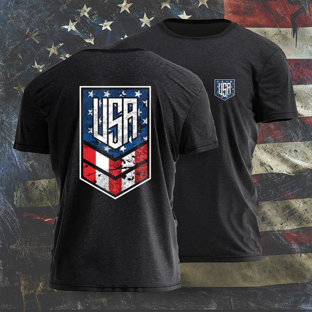 USA Shield T-Shirt 4Th Of July Patriotic Shirts For Men Clothing USA Shield T-Shirt 4Th Of July Patriotic Shirts For Men Clothing