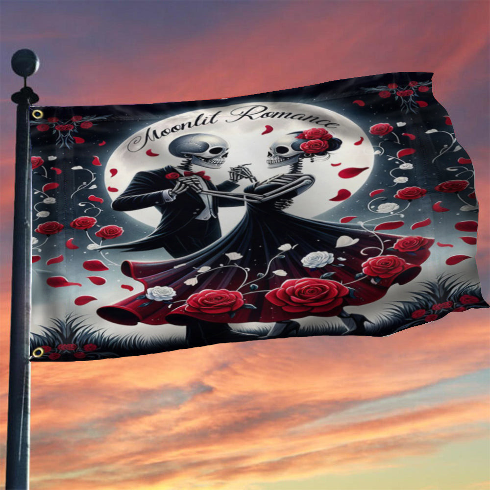 Valentine Day Flag Dance Skeleton Couple Moonlit Romance Flag Valentines Day Ideas Valentine Day Flag Dance Skeleton Couple Moonlit Romance Flag Valentines Day Ideas