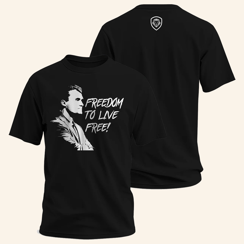 Valuetainment Merch Charlie Kirk Freedom To Live Free T-Shirt Gifts For Trump Supporters Valuetainment Merch Charlie Kirk Freedom To Live Free T-Shirt Gifts For Trump Supporters