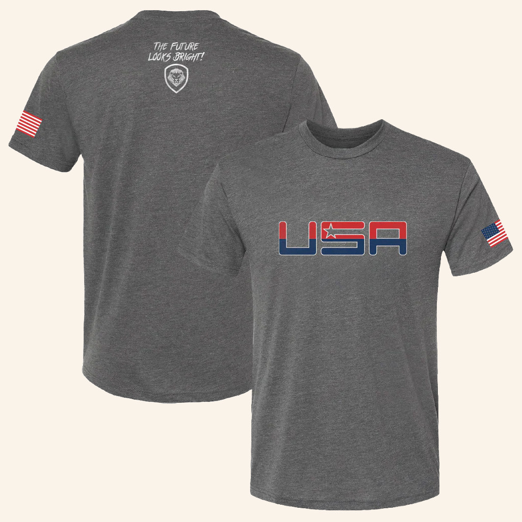 Valuetainment Merch USA The Future Looks Bright T-Shirt Patriotic Gifts For Dad Valuetainment Merch USA The Future Looks Bright T-Shirt Patriotic Gifts For Dad