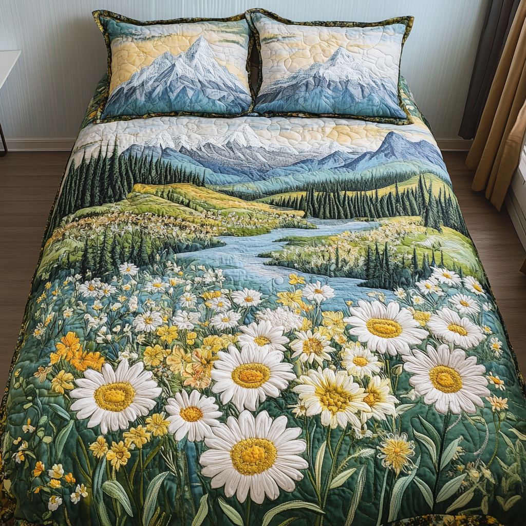 Vast Horizons Quilted Bedding Set Duvet Cover Bedspread Flower Presents Vast Horizons Quilted Bedding Set Duvet Cover Bedspread Flower Presents