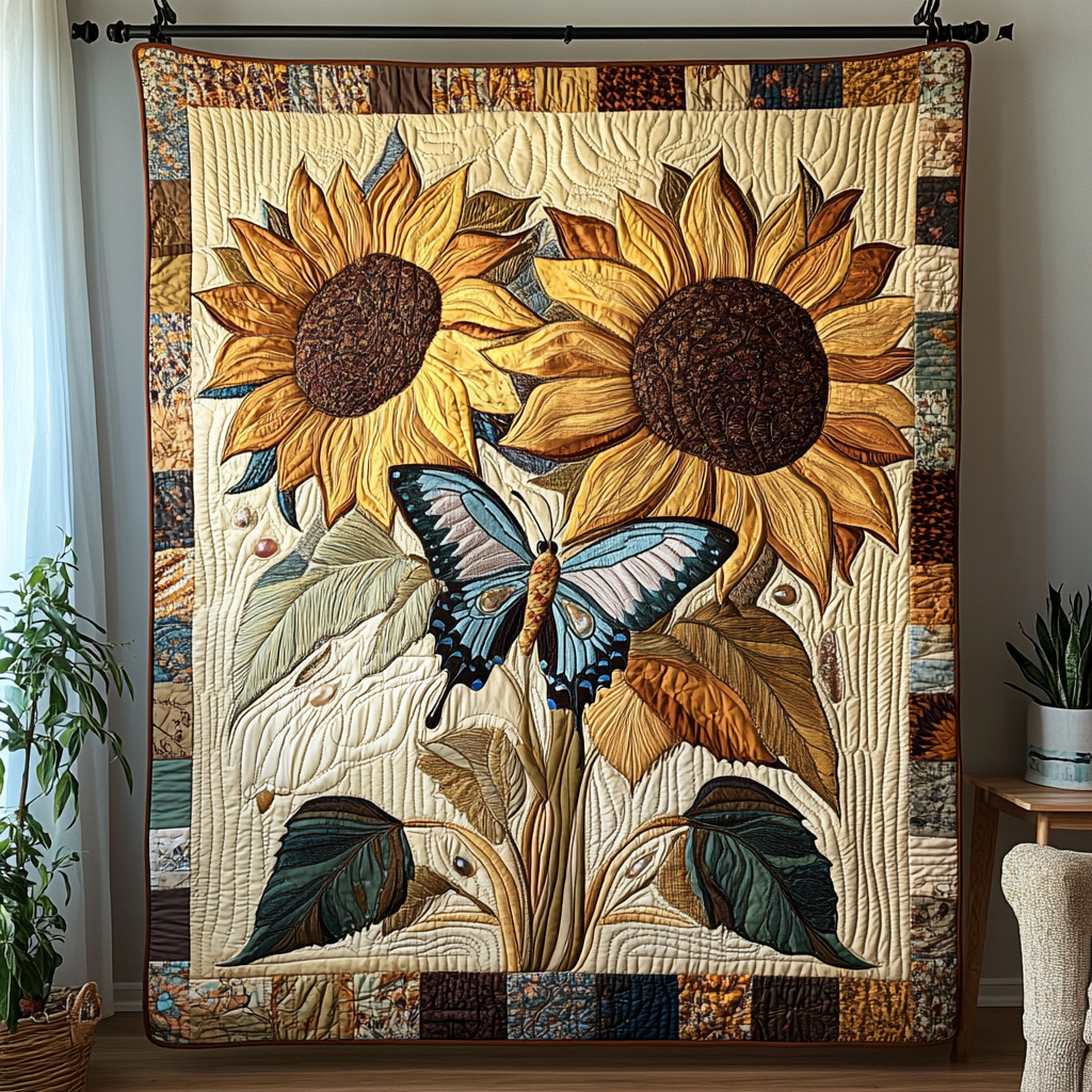 Velvet Flutter Quilted Blanket Cute Colorful Blanket Butterfly Mothers Day Gifts