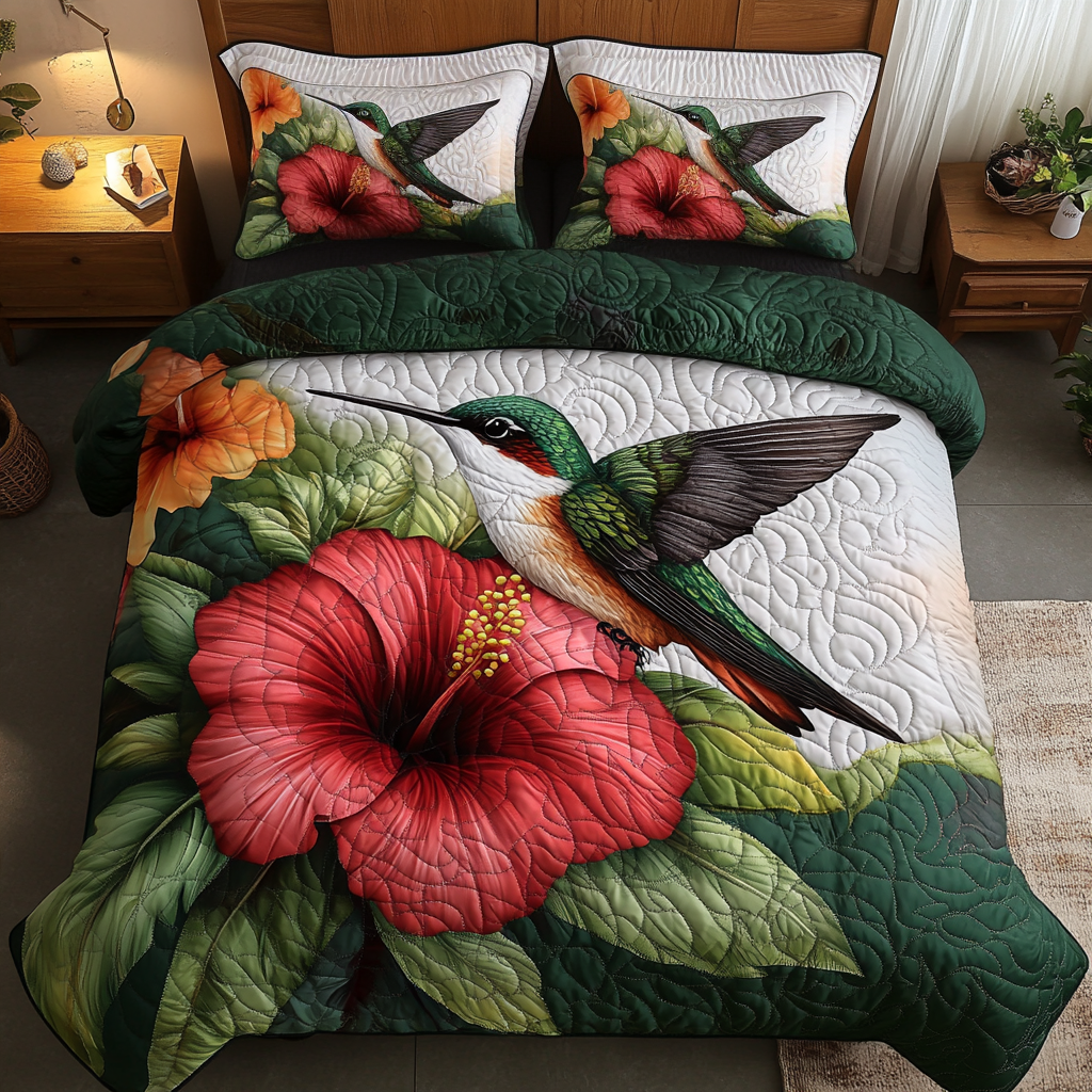 Velvet Nectar Quilted Bedding Set Duvet Cover Bed Sheet Set Hummingbird Themed Gift Items Velvet Nectar Quilted Bedding Set Duvet Cover Bed Sheet Set Hummingbird Themed Gift Items