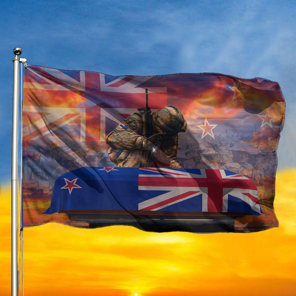 Veteran New Zealand Flag Honoring New Zealand Soldiers Remembrance Day Memorial Flag Veteran New Zealand Flag Honoring New Zealand Soldiers Remembrance Day Memorial Flag