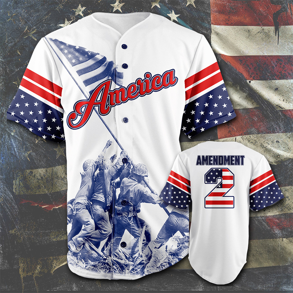 Veterans America 2A Baseball Jersey 2nd Amendment Veterans Jersey Patriotic Gifts