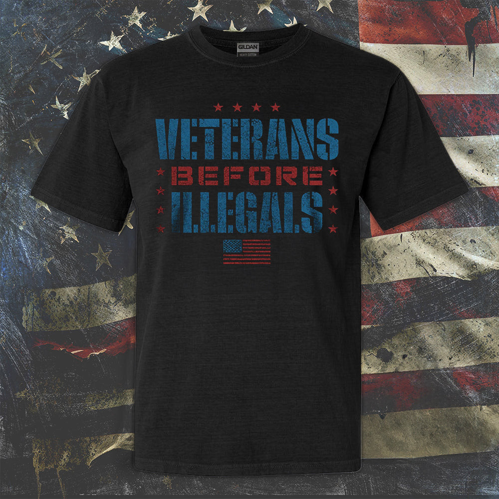 Veterans Before Illegals Shirt Proud American Pro Veteran T-Shirt Gifts For Dad Veterans Before Illegals Shirt Proud American Pro Veteran T-Shirt Gifts For Dad