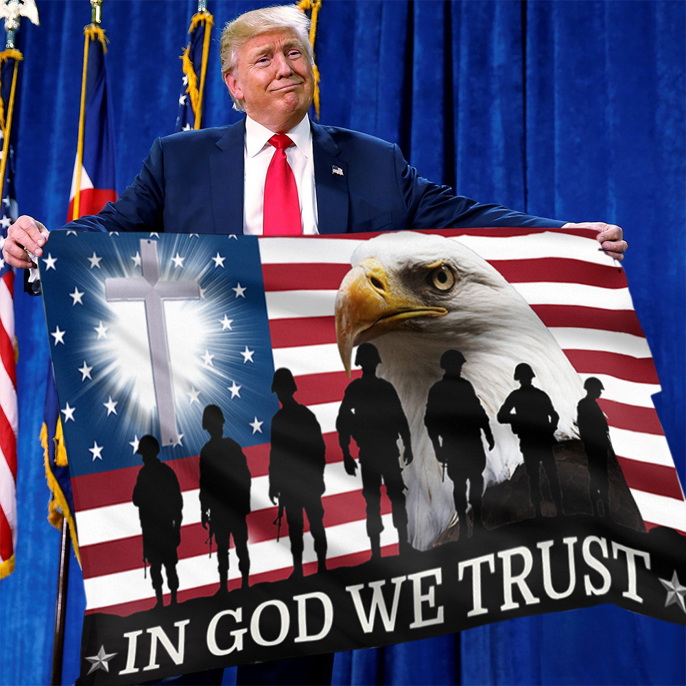 Veterans In God We Trust Flag Eagle Cross Christian Thank You Veterans Flag Patriotic Merch Veterans In God We Trust Flag Eagle Cross Christian Thank You Veterans Flag Patriotic Merch