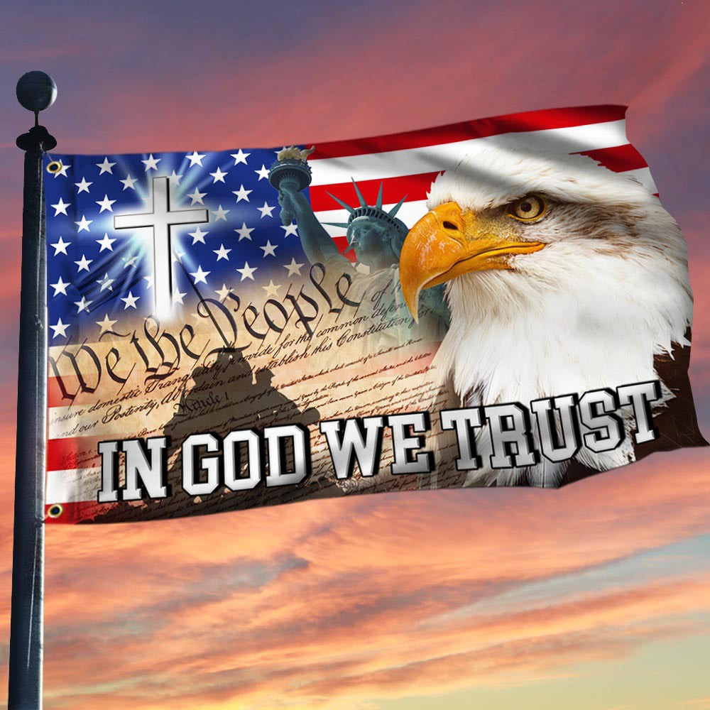 Veterans In God We Trust Flag Patriotic Eagle Christian Cross USA Flag We The People Merch Veterans In God We Trust Flag Patriotic Eagle Christian Cross USA Flag We The People Merch