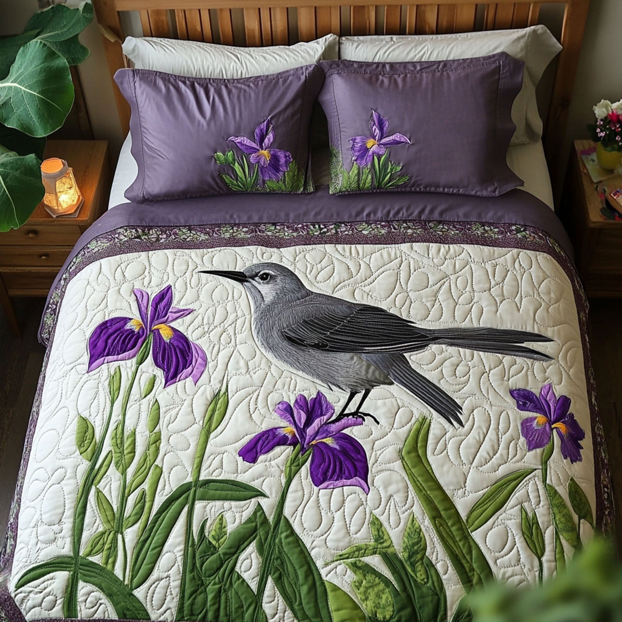 Vibrant Feathered View Quilted Bedding Set Duvet Cover Bedspread Best Gifts For Flower Lovers Vibrant Feathered View Quilted Bedding Set Duvet Cover Bedspread Best Gifts For Flower Lovers