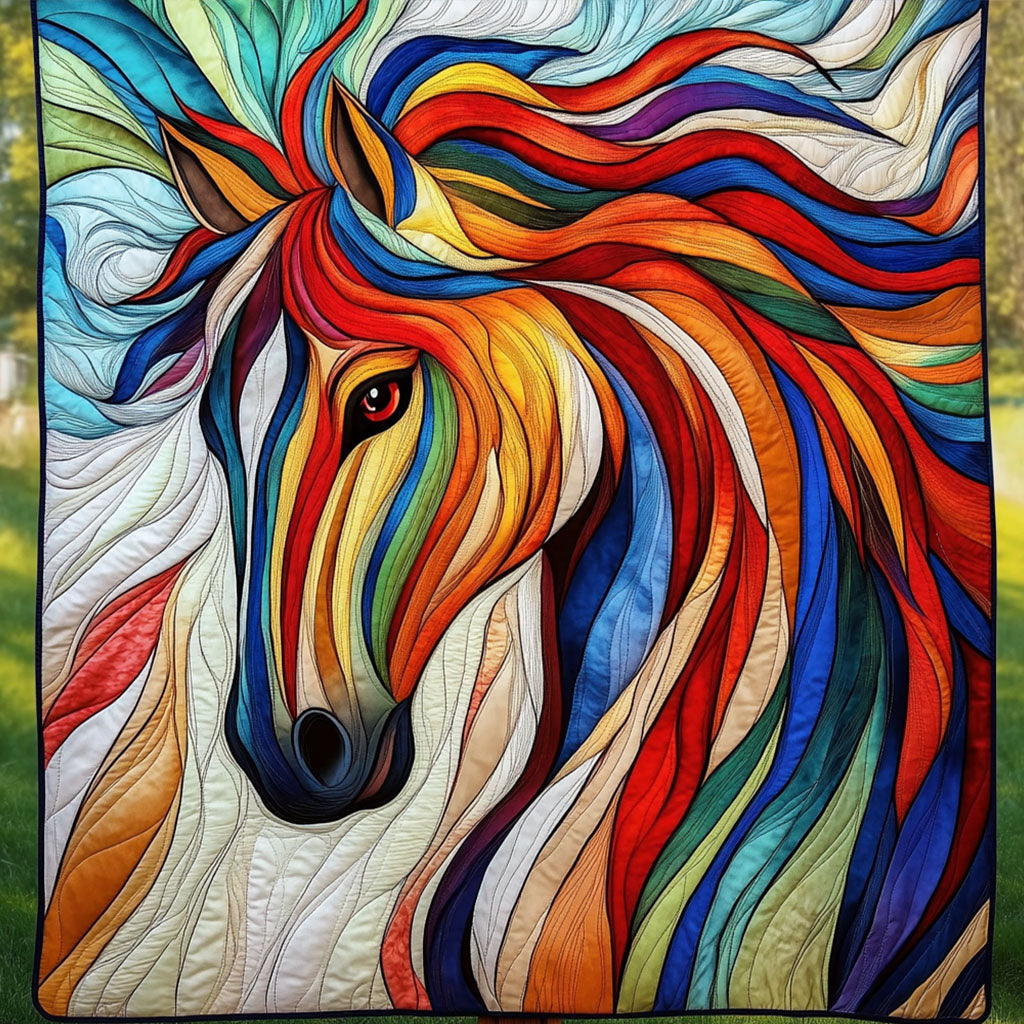 Vibrant Steed Quilted Blanket Sofa Throw Blanket Gifts For Teenage Horse Lovers Vibrant Steed Quilted Blanket Sofa Throw Blanket Gifts For Teenage Horse Lovers
