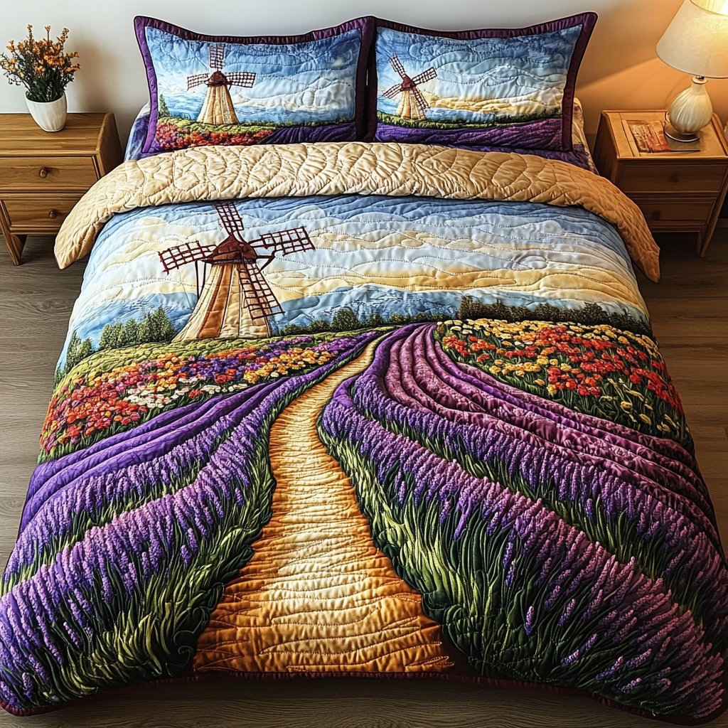 Violet Breeze Quilted Bedding Set Duvet Cover Bedspreads Sunflower Theme Gifts Merchandise Violet Breeze Quilted Bedding Set Duvet Cover Bedspreads Sunflower Theme Gifts Merchandise
