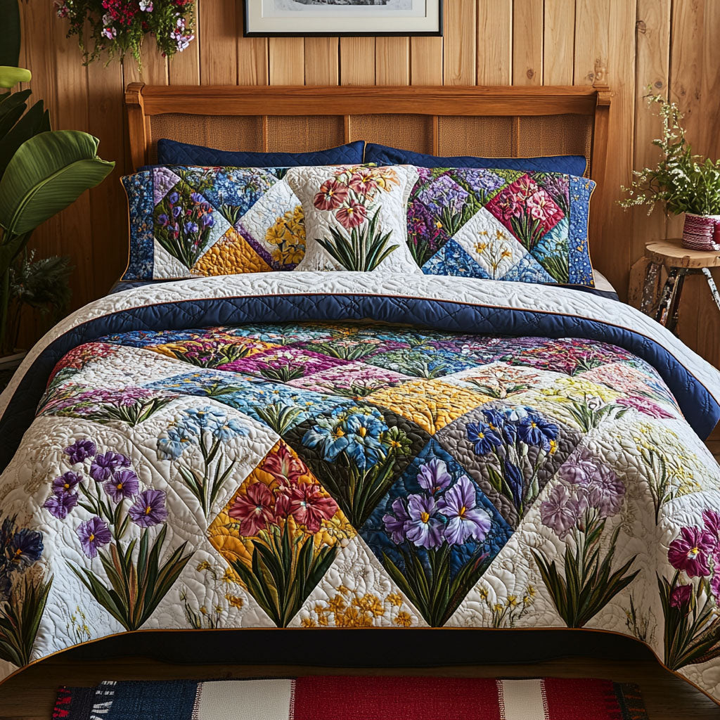 Violet Serenade Quilted Bedding Set Duvet Cover Bedspread Gifts For Flower Lovers Violet Serenade Quilted Bedding Set Duvet Cover Bedspread Gifts For Flower Lovers