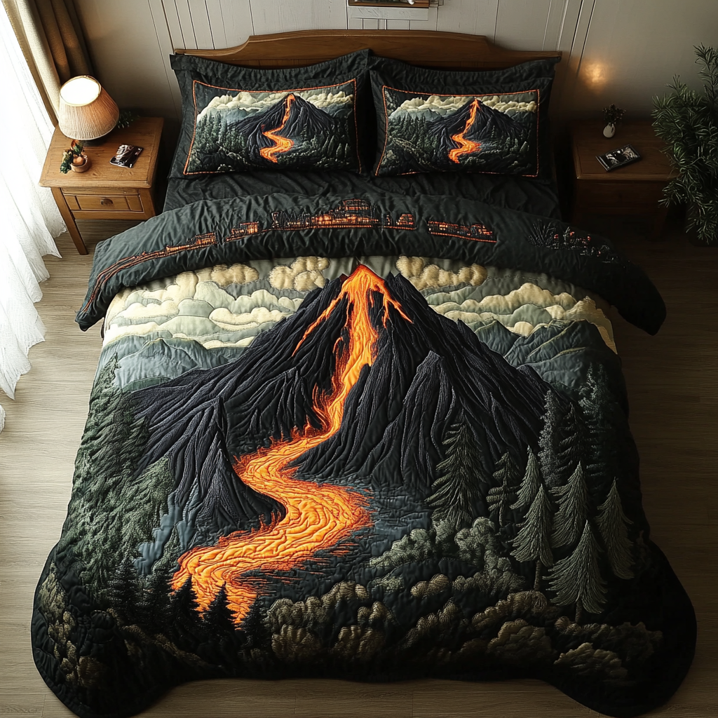 Volcano Escape Quilted Bedding Set Duvet Cover Bedspreads Xmas Gift Ideas For Son In Law Volcano Escape Quilted Bedding Set Duvet Cover Bedspreads Xmas Gift Ideas For Son In Law
