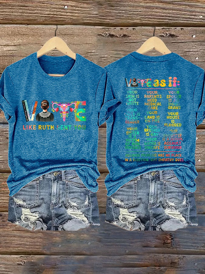 Vote Like Ruth Sent You Shirt Women's Rights Feminist T-Shirt Best Gifts For Wife Vote Like Ruth Sent You Shirt Women's Rights Feminist T-Shirt Best Gifts For Wife