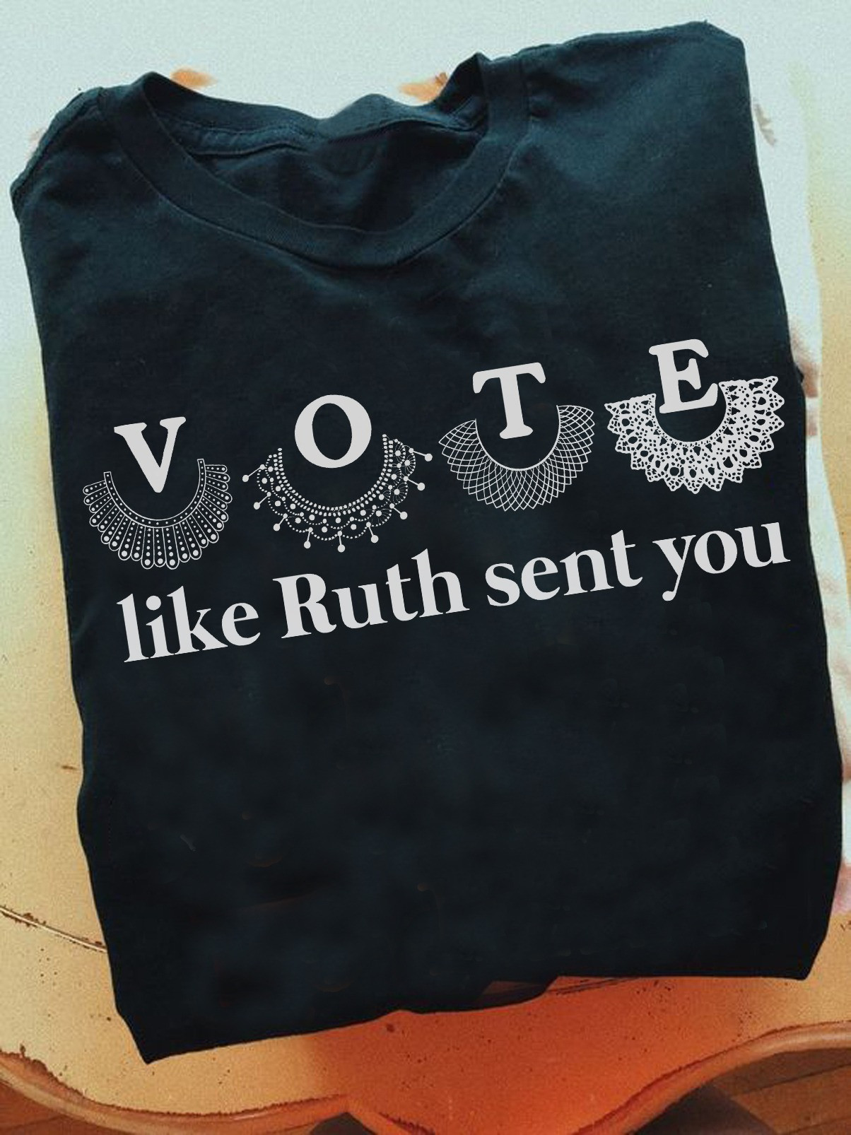 Vote Like Ruth Sent You T-Shirt RBG Collar Feminist Shirts For Women Gifts For Her Vote Like Ruth Sent You T-Shirt RBG Collar Feminist Shirts For Women Gifts For Her