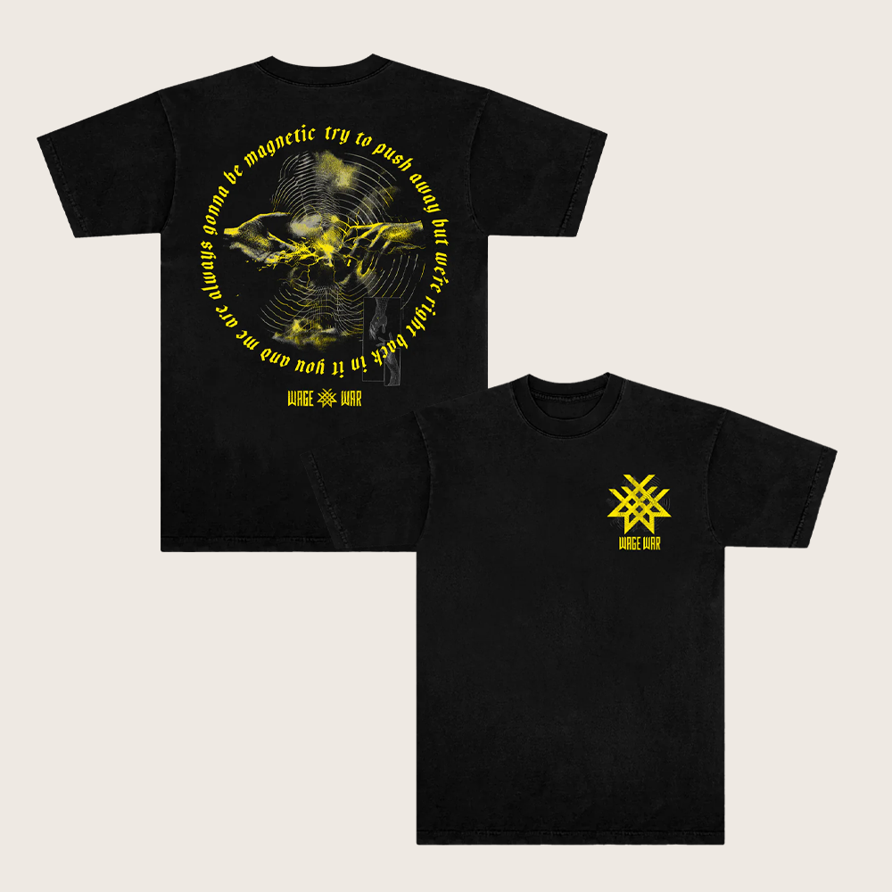 Wage War Merch Magnetic Black T-Shirt Cool Gifts For Music Lovers Wage War Merch Magnetic Black T-Shirt Cool Gifts For Music Lovers