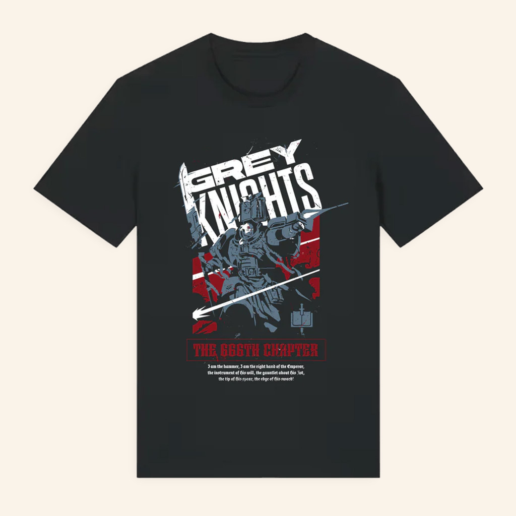 Warhammer Merch Grey Knights The 666th Chapter T-Shirt Gaming Present Ideas Warhammer Merch Grey Knights The 666th Chapter T-Shirt Gaming Present Ideas