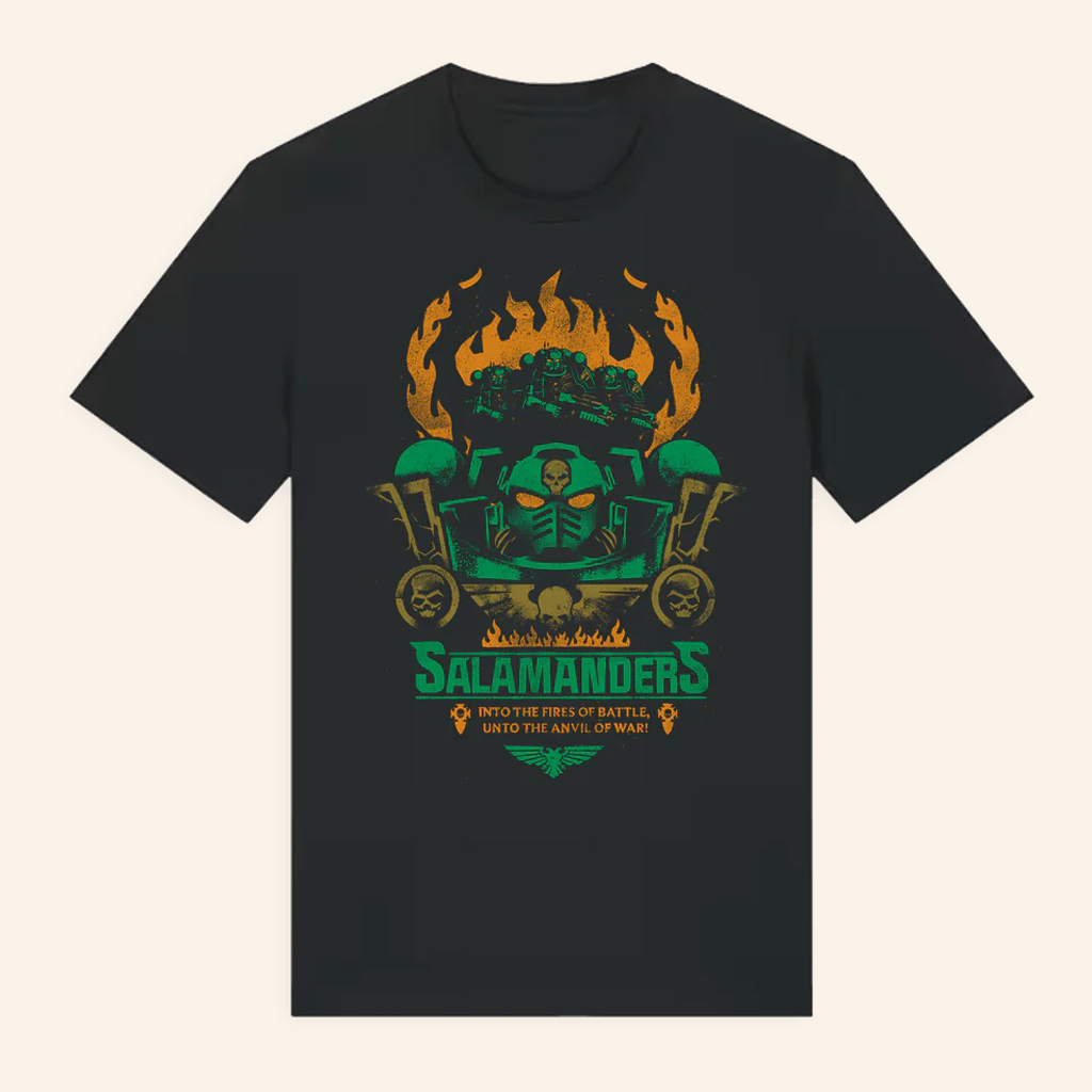 Warhammer Merch Salamanders Fires Of Battle T-Shirt Christmas Gifts For Gamers Warhammer Merch Salamanders Fires Of Battle T-Shirt Christmas Gifts For Gamers
