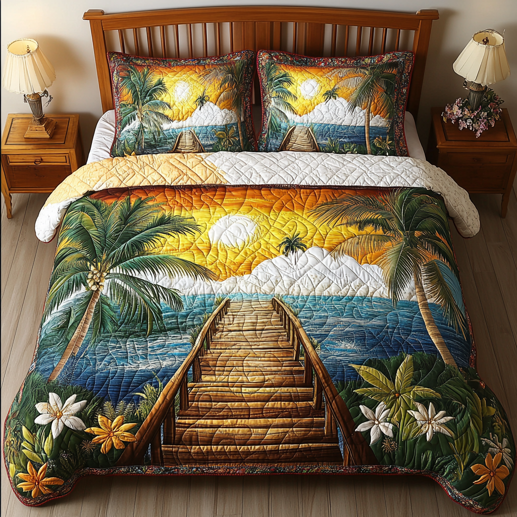 Wave Whisper Quilted Bedding Set Duvet Cover Bedspreads Mothers Day Gift For Beach Lover Wave Whisper Quilted Bedding Set Duvet Cover Bedspreads Mothers Day Gift For Beach Lover