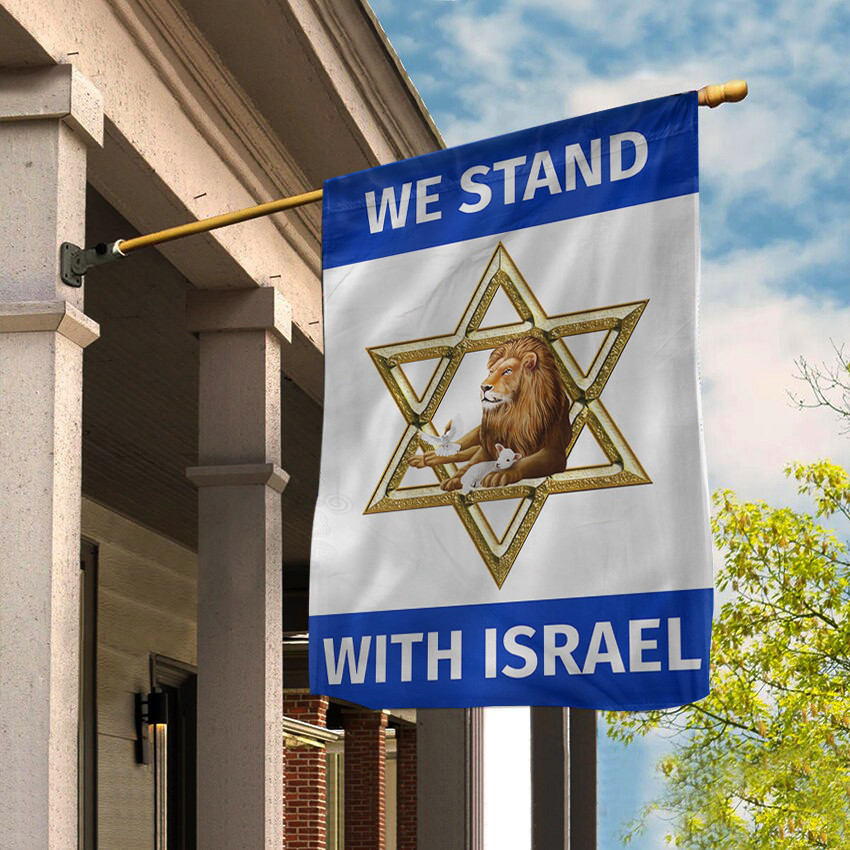 We Stand With Israel Flag Lion Of Judah Israeli flag Pro Israel Merch Gifts For Jews We Stand With Israel Flag Lion Of Judah Israeli flag Pro Israel Merch Gifts For Jews