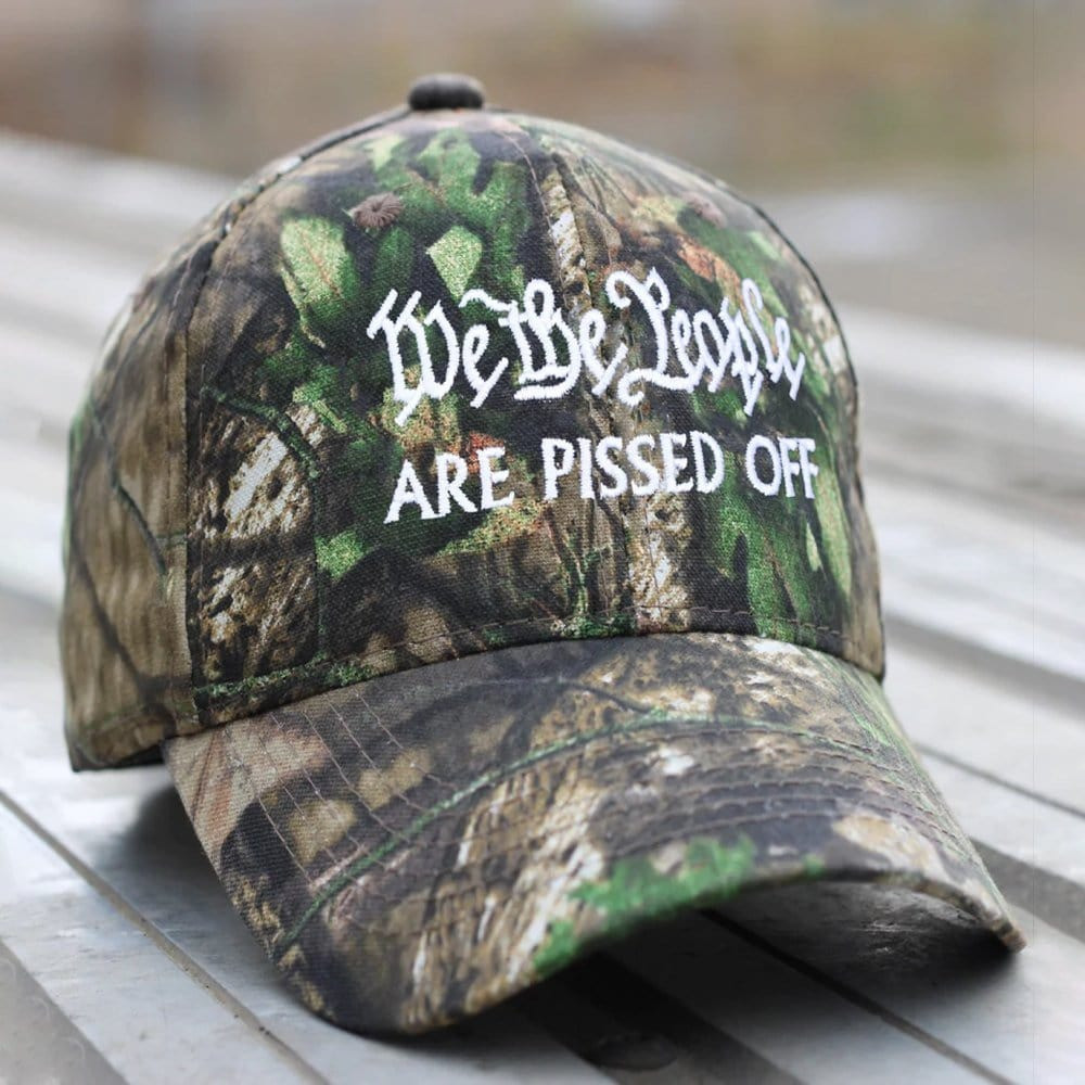 We The People Are Pissed Off Embroidered Camo Hat USA Patriot Hat Gifts For Father We The People Are Pissed Off Embroidered Camo Hat USA Patriot Hat Gifts For Father