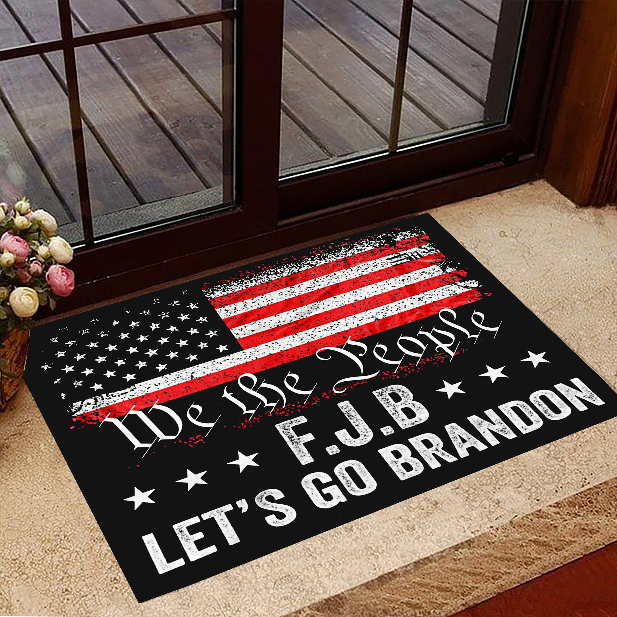 We The People FJB Let's Go Brandon Doormat US Flag Let's Go Brandon FJB Merchandise We The People FJB Let's Go Brandon Doormat US Flag Let's Go Brandon FJB Merchandise