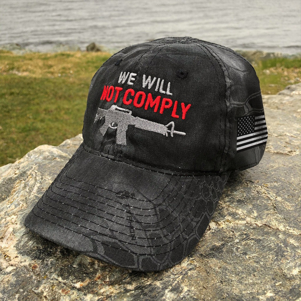 We Will Not Comply Embroidered Camo Hat 2nd Amendment Patriotic Cap Gun Lovers Gifts We Will Not Comply Embroidered Camo Hat 2nd Amendment Patriotic Cap Gun Lovers Gifts
