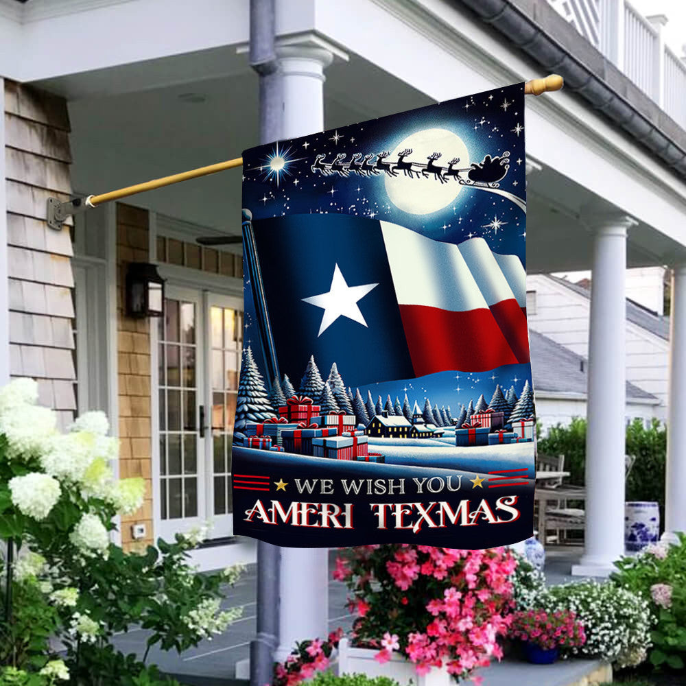 We Wish You Ameri Texmas Flag Texas Lovers Christmas Flags Home Decorarions