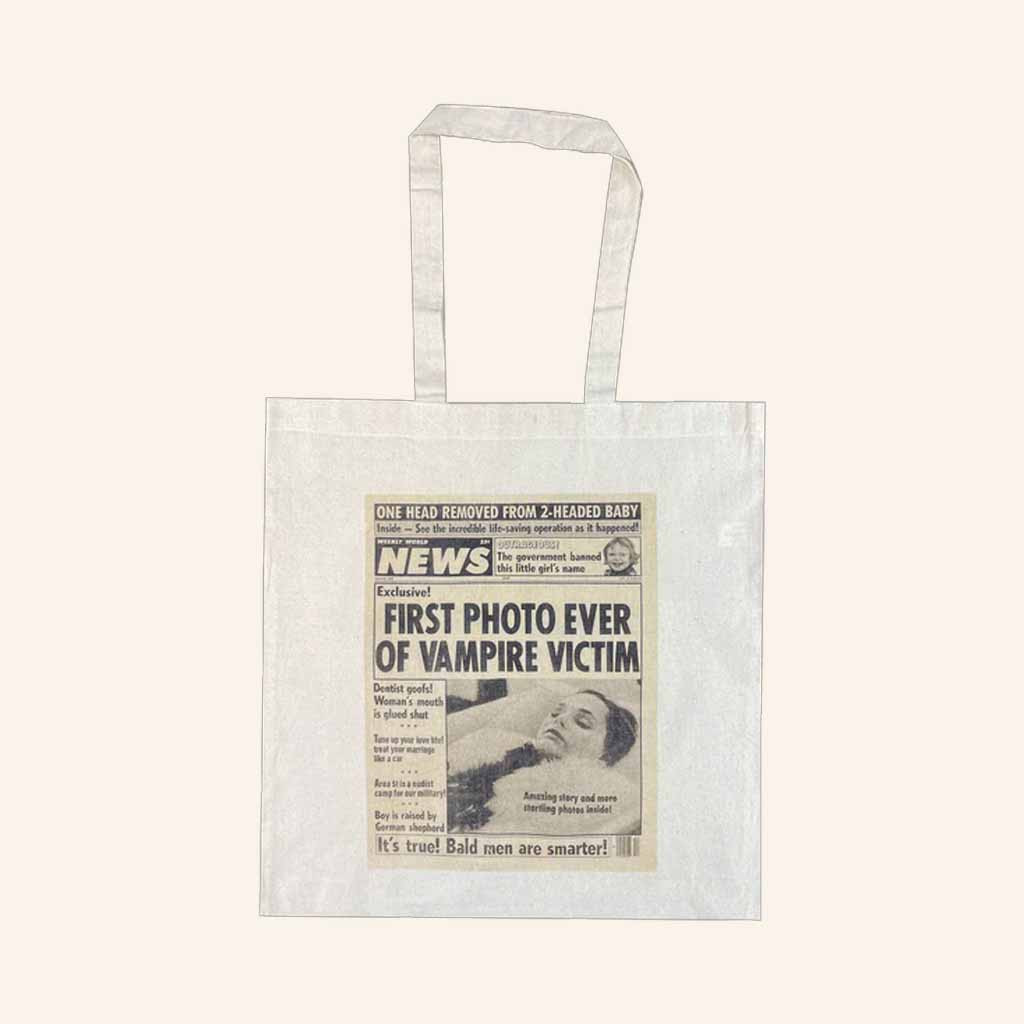 Weekly World News Merch First Photo Ever Of Vampire Victim Tote Bag Present For Sister Weekly World News Merch First Photo Ever Of Vampire Victim Tote Bag Present For Sister