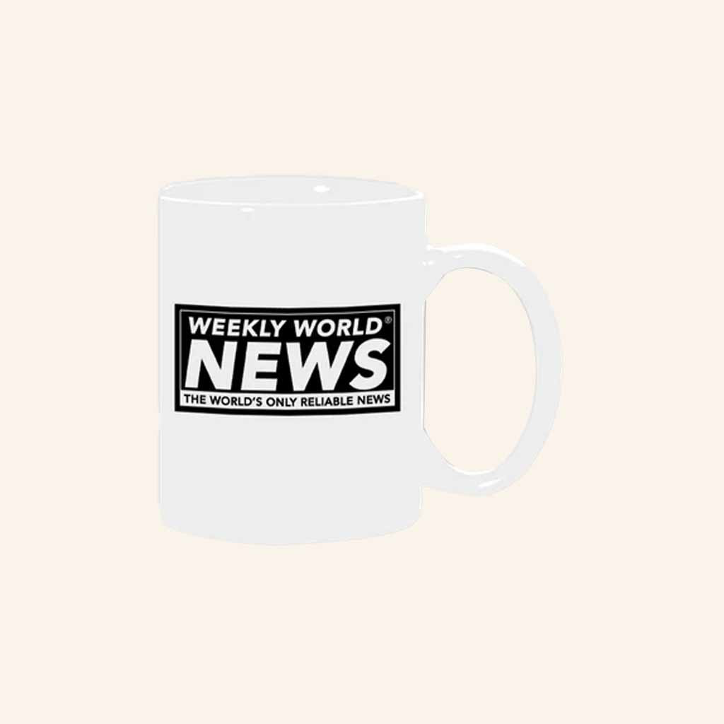 Weekly World News Merch Weekly World News Logo White Mug Good Gifts For Sister