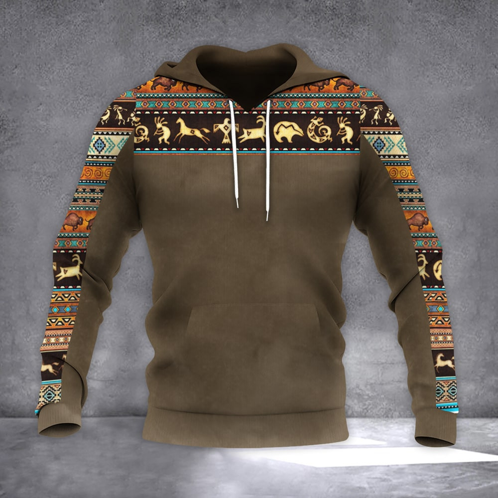 Western Aztec Pattern Hoodie Pride Native Best Hoodie Gift For Men Western Aztec Pattern Hoodie Pride Native Best Hoodie Gift For Men