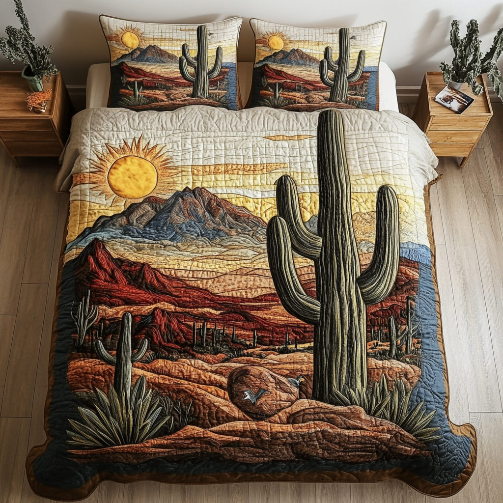 Western Skies Quilted Bedding Set Duvet Cover Bedspread Succulent Gift For Him Her Western Skies Quilted Bedding Set Duvet Cover Bedspread Succulent Gift For Him Her