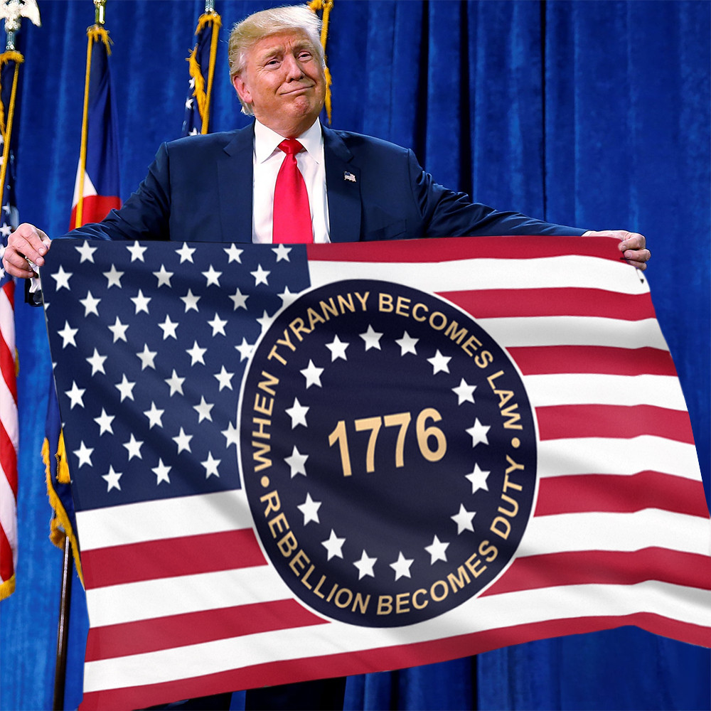 When Tyranny Becomes Law Rebellion Becomes Duty 1776 USA Flag Patriotic Decorations When Tyranny Becomes Law Rebellion Becomes Duty 1776 USA Flag Patriotic Decorations