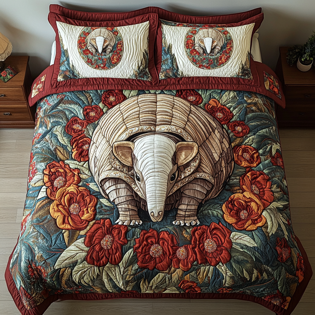 Whimsical Design Quilted Bedding Set Duvet Cover Bedspread Armadillo Gift Ideas Whimsical Design Quilted Bedding Set Duvet Cover Bedspread Armadillo Gift Ideas