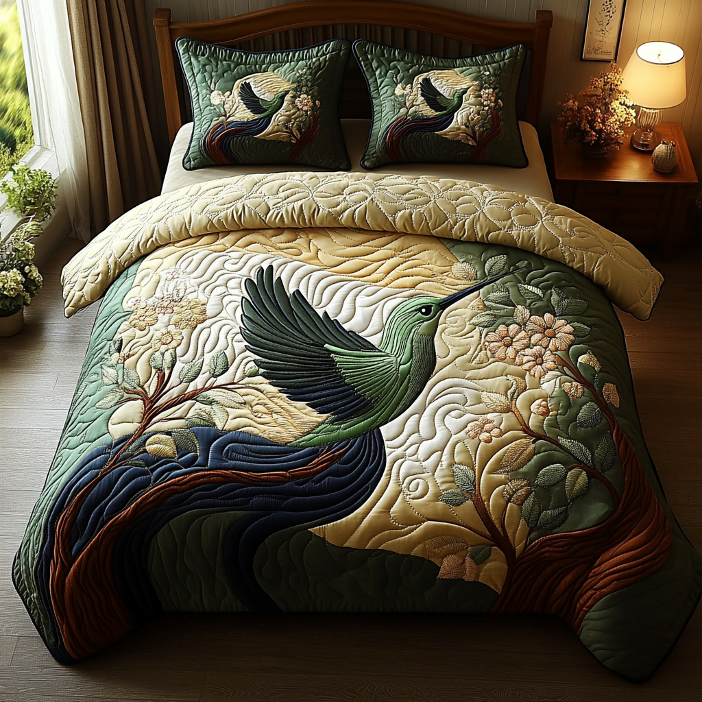 Whimsical Wings Quilted Bedding Set Duvet Cover Bed Sheet Set Birthday Presents For Hummingbird Lovers Whimsical Wings Quilted Bedding Set Duvet Cover Bed Sheet Set Birthday Presents For Hummingbird Lovers