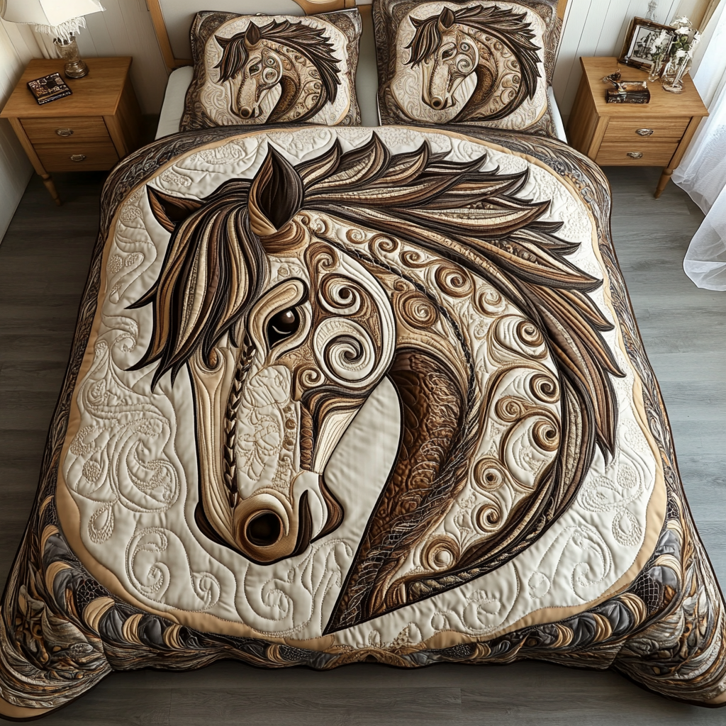 Whirling Horse Quilted Bedding Set Duvet Cover Merch Cute Horse Lover Ideas For Gifts Whirling Horse Quilted Bedding Set Duvet Cover Merch Cute Horse Lover Ideas For Gifts