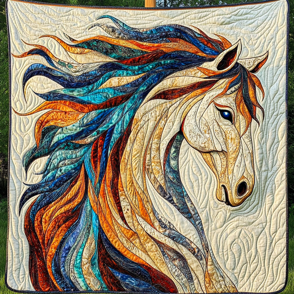 Whirlwind Mane Quilted Blanket Sofa Throw Blanket Valentines Gifts For Horse Lovers Whirlwind Mane Quilted Blanket Sofa Throw Blanket Valentines Gifts For Horse Lovers