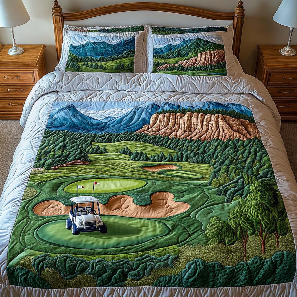 Whispering Fairway Golf Course Quilted Bedding Set Duvet Cover Merch Gifts For The Golfer Who Has Everything Whispering Fairway Golf Course Quilted Bedding Set Duvet Cover Merch Gifts For The Golfer Who Has Everything