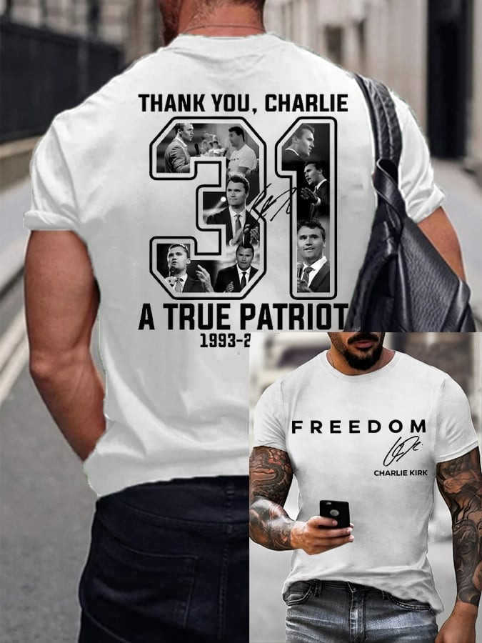 White Freedom Shirt Charlie Kirk T-Shirt Charlie Kirk Funeral Merch RIP Charlie 31 Shirt White Freedom Shirt Charlie Kirk T-Shirt Charlie Kirk Funeral Merch RIP Charlie 31 Shirt