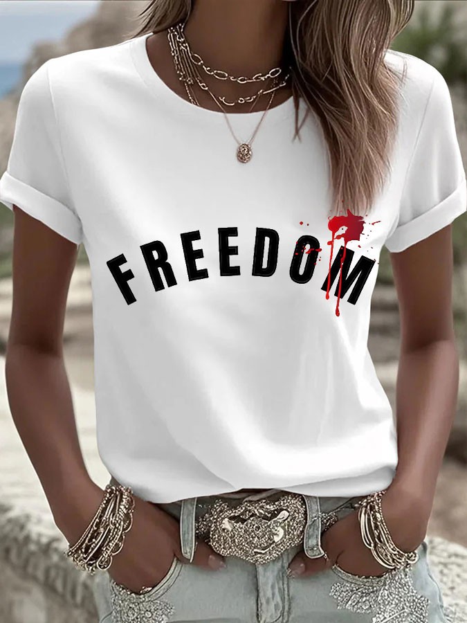 White Freedom Shirt Charlie Kirk T-Shirt Trump MAGA Merch Gifts For Trump Supporters White Freedom Shirt Charlie Kirk T-Shirt Trump MAGA Merch Gifts For Trump Supporters