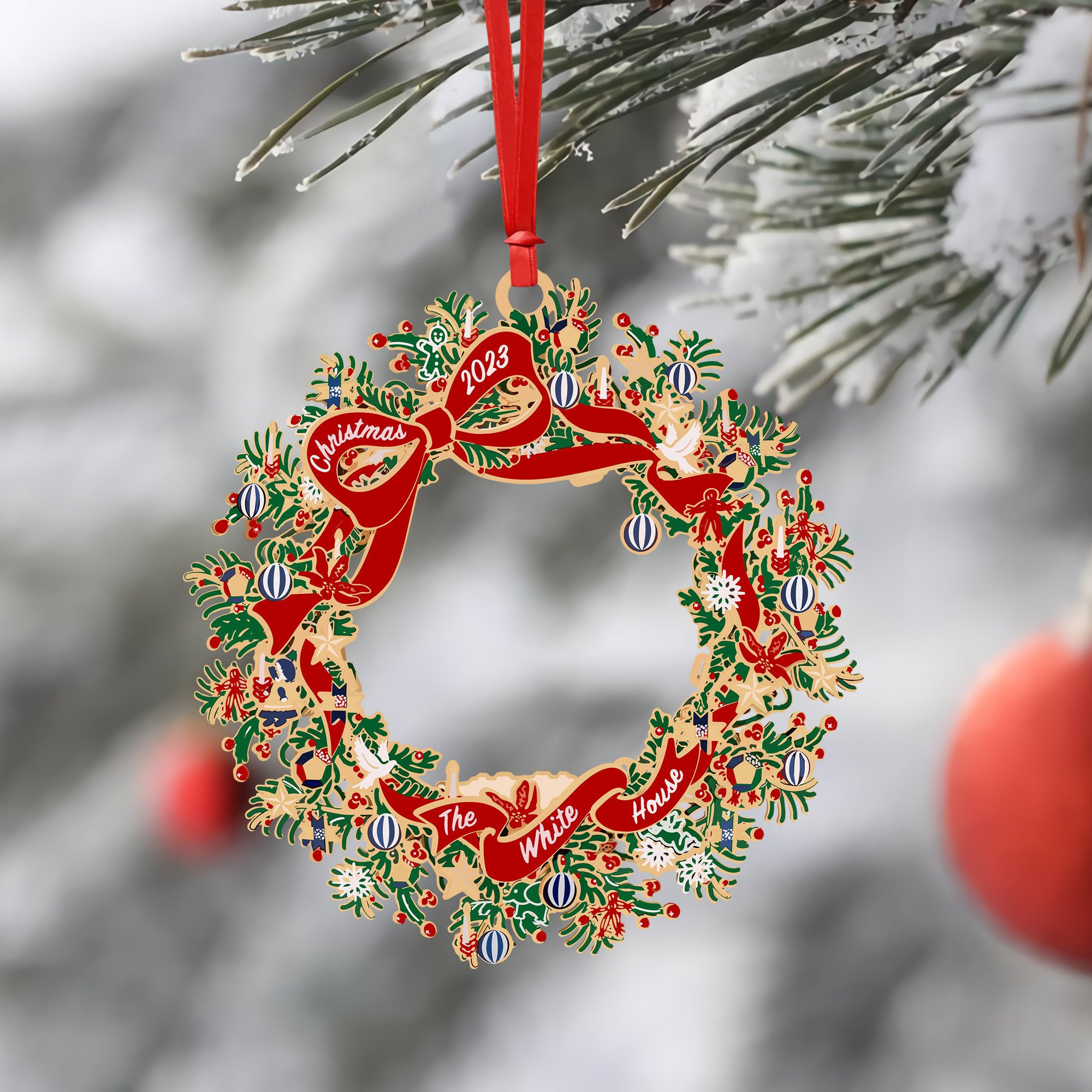 White House Ornament 2024 White House Christmas Ornament Christmas Tree Decorations White House Ornament 2024 White House Christmas Ornament Christmas Tree Decorations