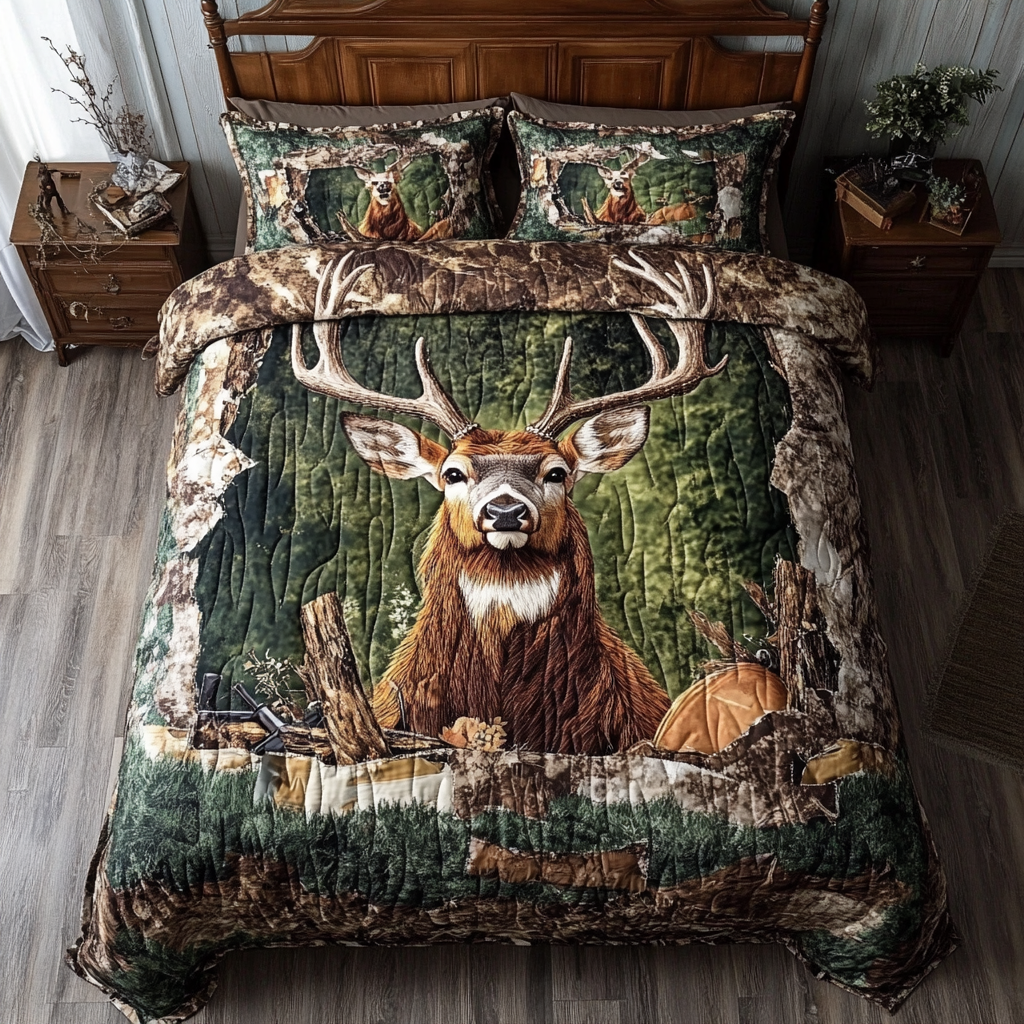 Wild Deer Quilted Bedding Set Duvet Cover Bedspreads Unusual Deer Gifts Items Wild Deer Quilted Bedding Set Duvet Cover Bedspreads Unusual Deer Gifts Items