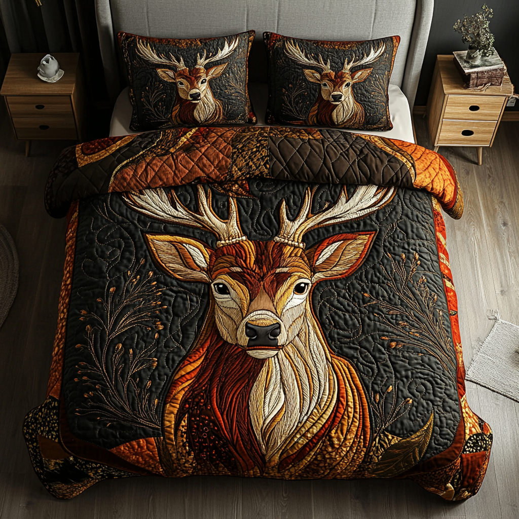 Wild Elegance Quilted Bedding Set Duvet Cover Bed Sheet Set Top Gifts For Deer Hunters Wild Elegance Quilted Bedding Set Duvet Cover Bed Sheet Set Top Gifts For Deer Hunters