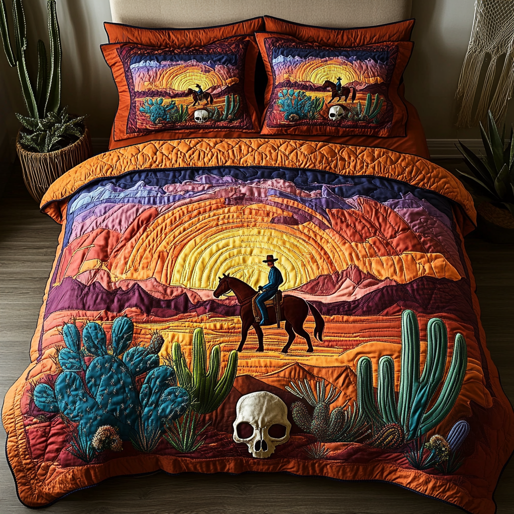Wild Frontier Quilted Bedding Set Duvet Cover Bed Sheet Set Gifts For Cowboy Husband Wild Frontier Quilted Bedding Set Duvet Cover Bed Sheet Set Gifts For Cowboy Husband
