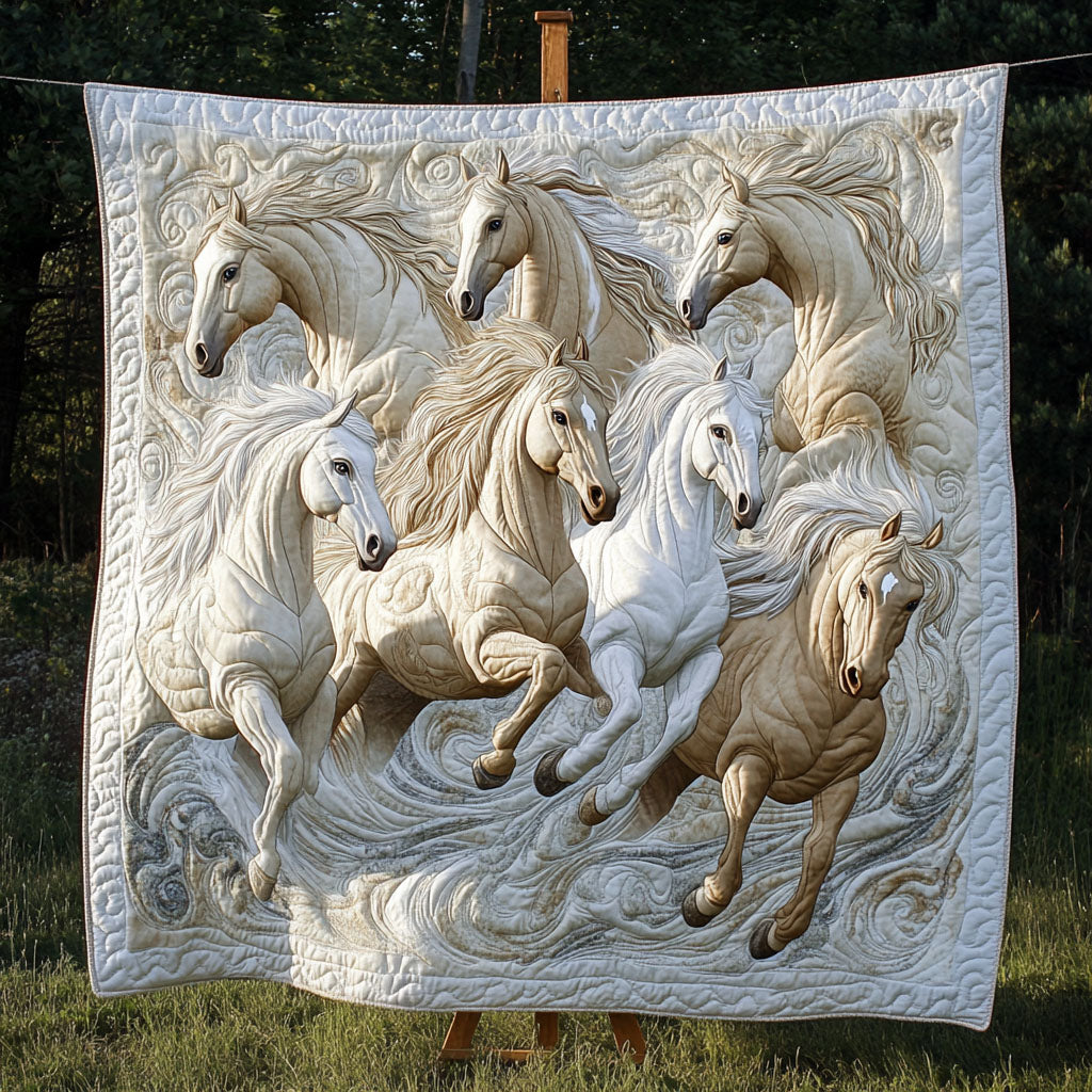 Wild Horses Quilted Blanket Sofa Throw Blanket Gifts To Get Horse Lovers