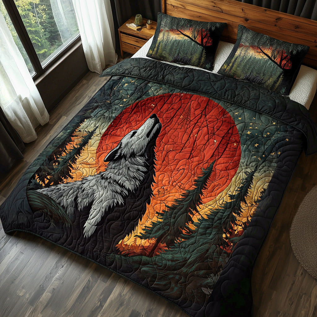 Wild Howler Quilted Bedding Set Duvet Cover Bed Sheet Set Gifts With Wolves On Them Wild Howler Quilted Bedding Set Duvet Cover Bed Sheet Set Gifts With Wolves On Them